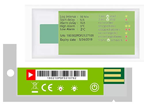 10pcs Pack of Zeolite International One-Time Use PDF Cold Chain USB Data Logger ($8.9/pc)