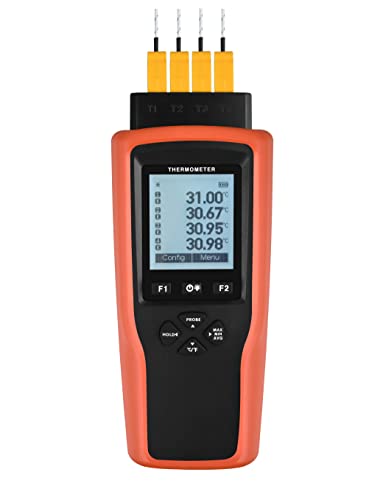 Four-Channel Thermometer, Super High Accuracy ±0.1 Deg_C with Measuring Range -200℃~+1370℃